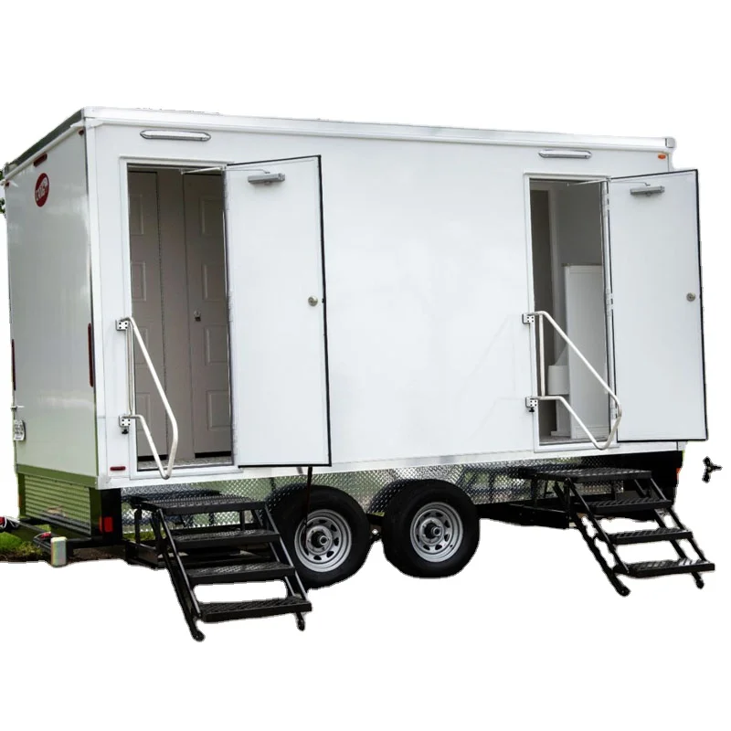 China Factory Directed Luxury Mobile Cabin Prefabricated Portable European-Style Outdoor Toilet For Park Rental Sandwich Panel