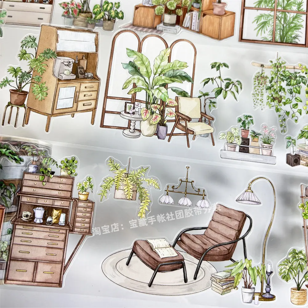 Pet Washi Tape Die Cut A443 My Forest Room Vintage Journal Diy Sticker