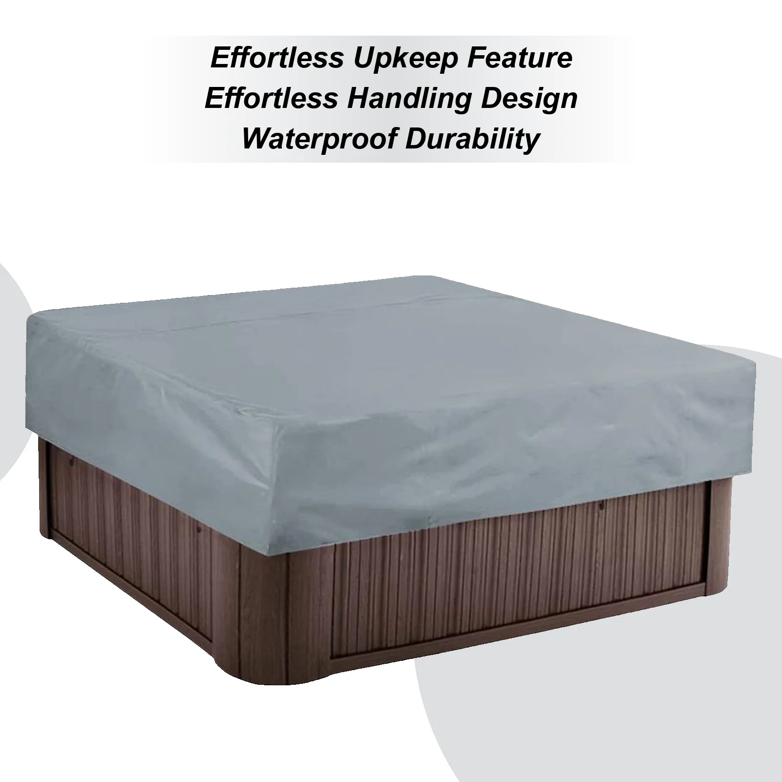 

Hot Tub Cover Protector Waterproof Square Replacement UV Protection Spa Covers For Hot Tub For Outdoor Garden Backyard Deck