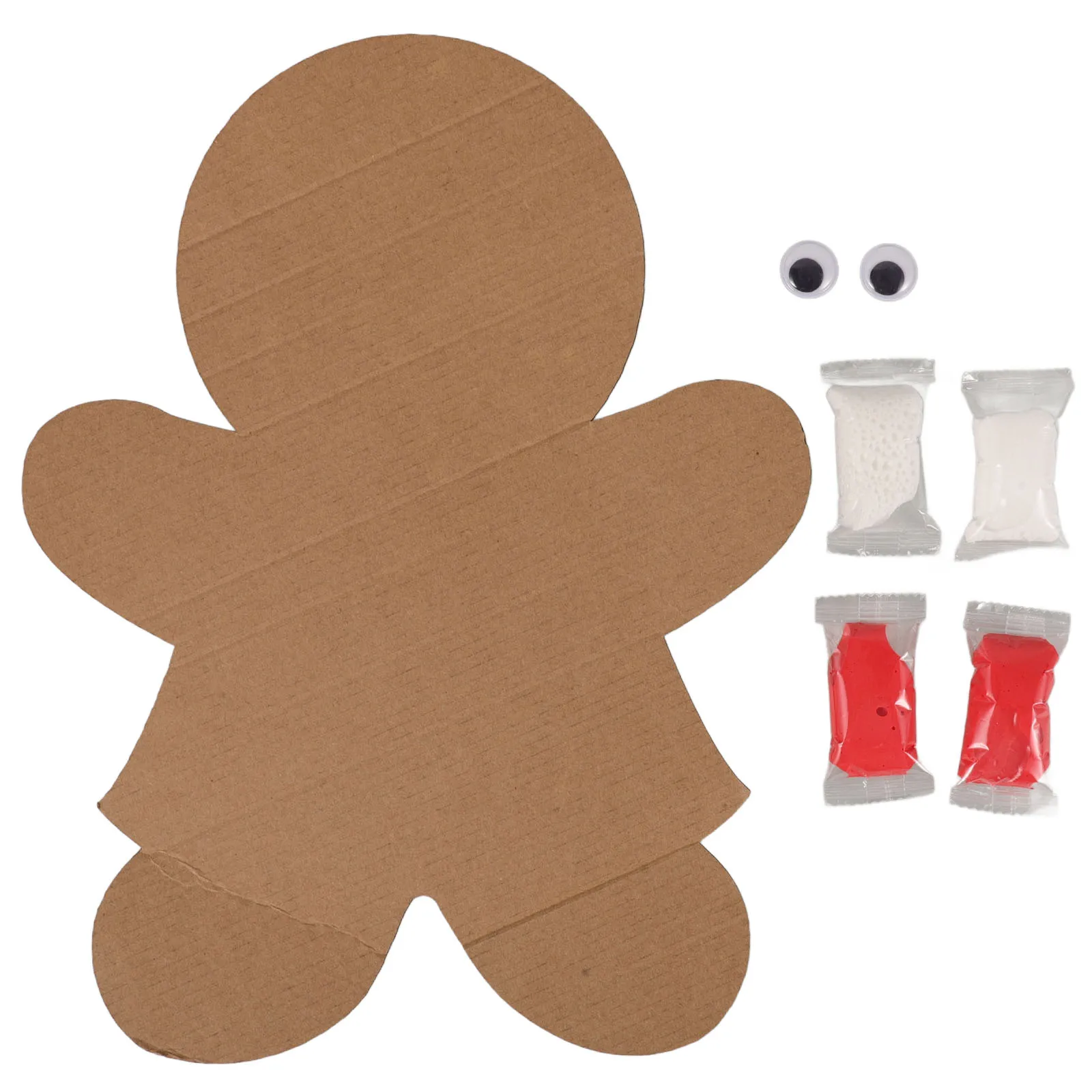 

1Set Holiday Gingerbread Men DIY Kit for Christmas Decor Making Kids Handmade Craft Activity Supplies DIY Gingerbread Men