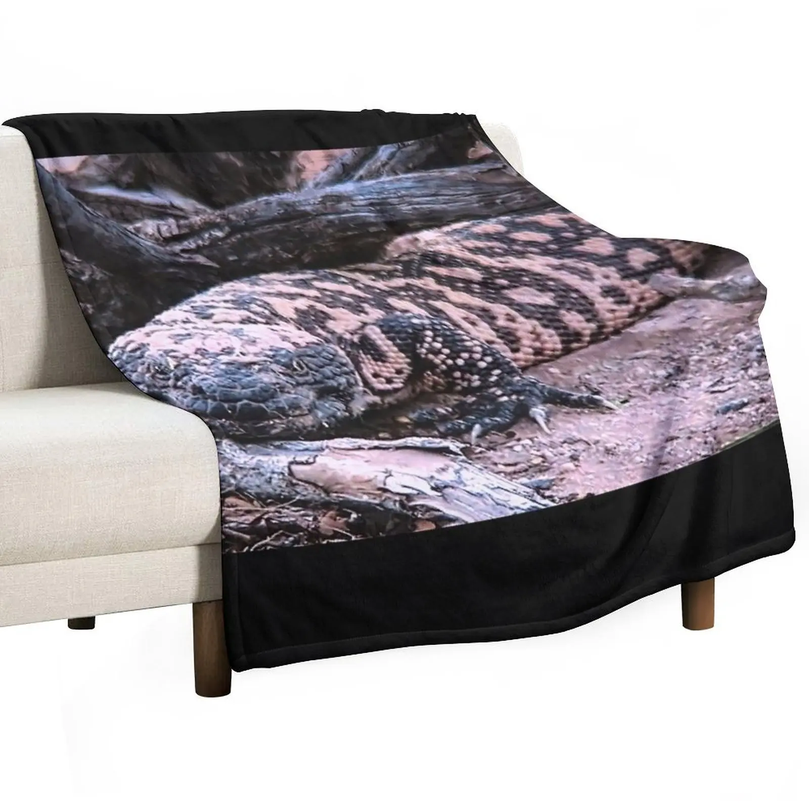 Gila Monster Under Creosote Bush Throw Blanket Luxury Throw Hairys wednesday For Baby Blankets