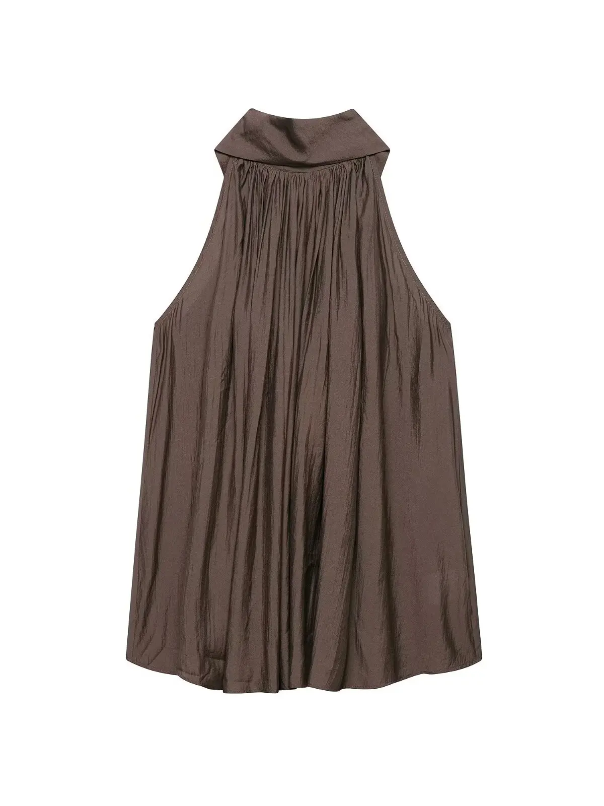 Women's Loose Fit Mixed Fabric Sleeveless Vest Summer Fashionable Two-Way Wear Casual Slim Shoulder Strap Top