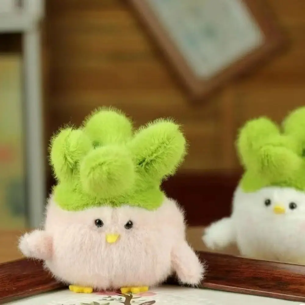 Pendentif poulet végétal en coton PP, peluche avec voix, chou, poulet, porte-clés doux, Mini poulet en peluche, pour enfant, fille et garçon