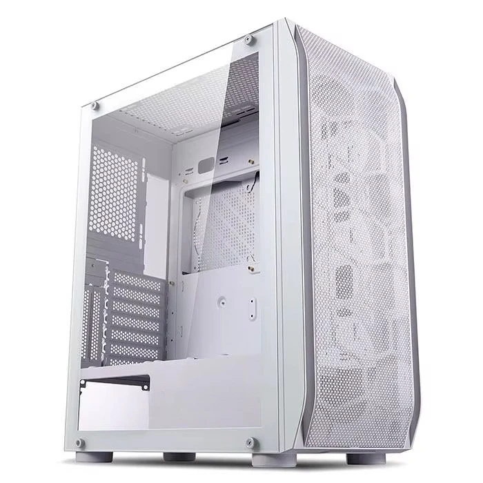 In‑Stock ATX Mid‑Tower Gaming PC Case, Full‑Transparent Panel, Water‑Cooling Supported, Empty Desktop Chassis