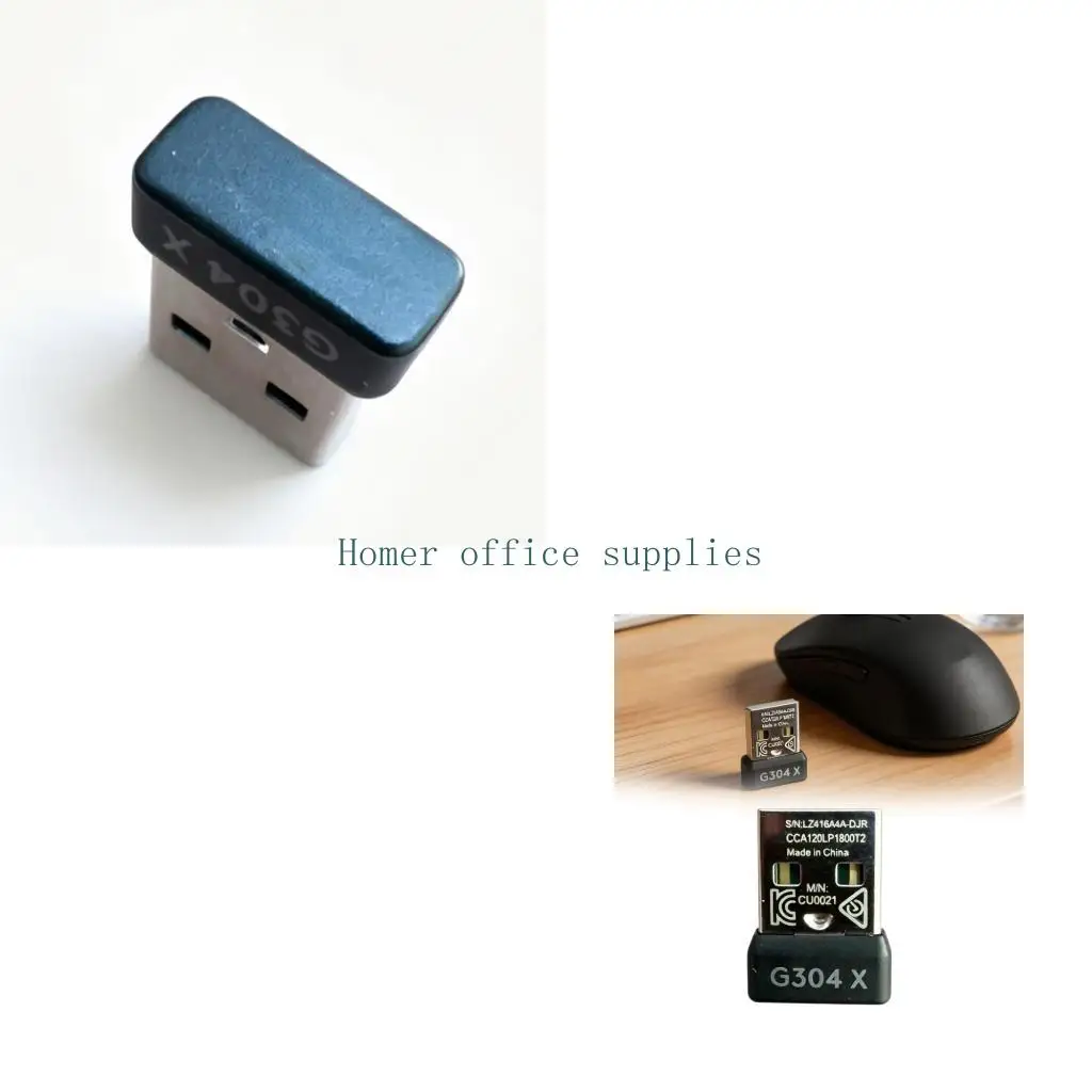 K43B 2.4Ghz USB Dongle Mouse Receiver Replacement for G304X G705 G309 Wireless Mouse