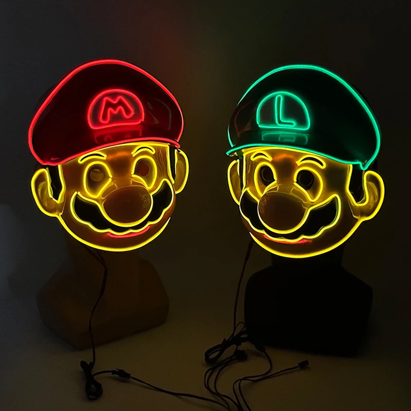 Cute Decor Headgear Mask For Adult Children Home Cheer Up Party  Supplies Glowing Mask