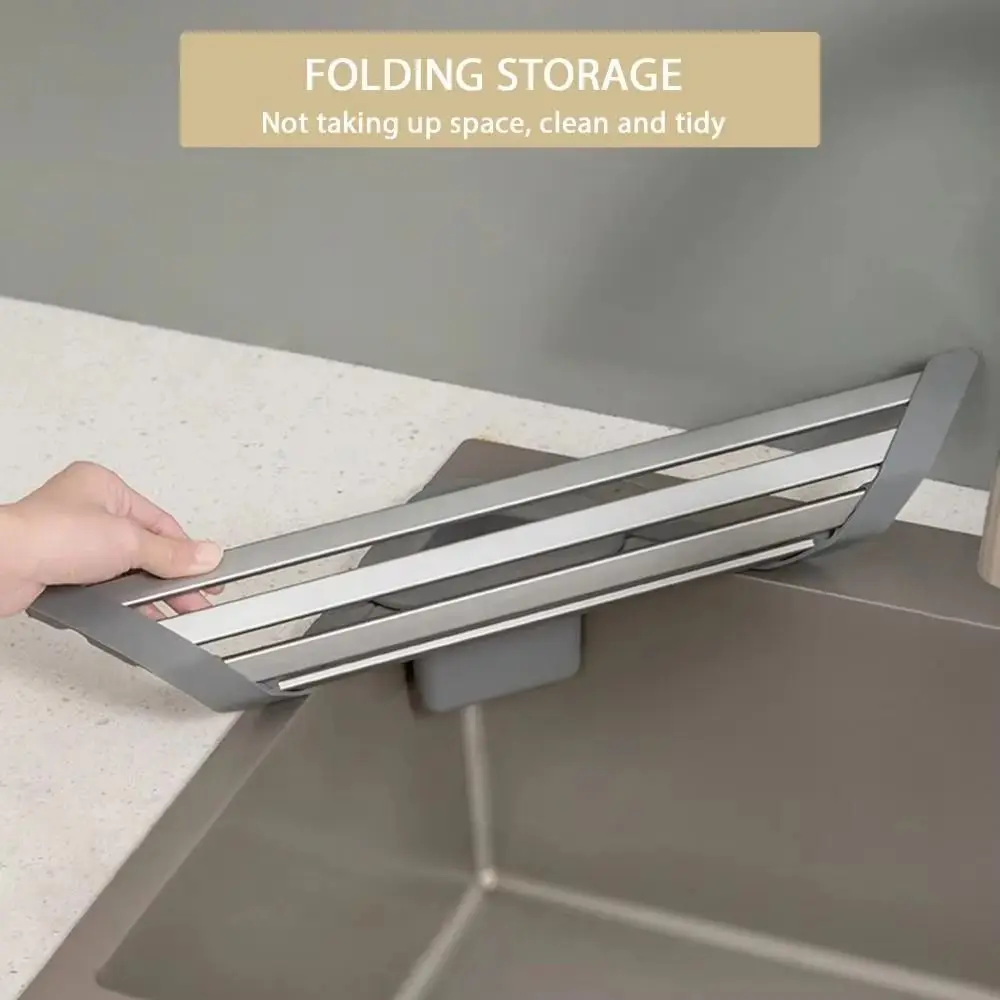 Durable Wear-resistant Storage Rack Organizer Sturdy Triangular Sink Storage Rack Foldable Non-slip Water Filter Sink