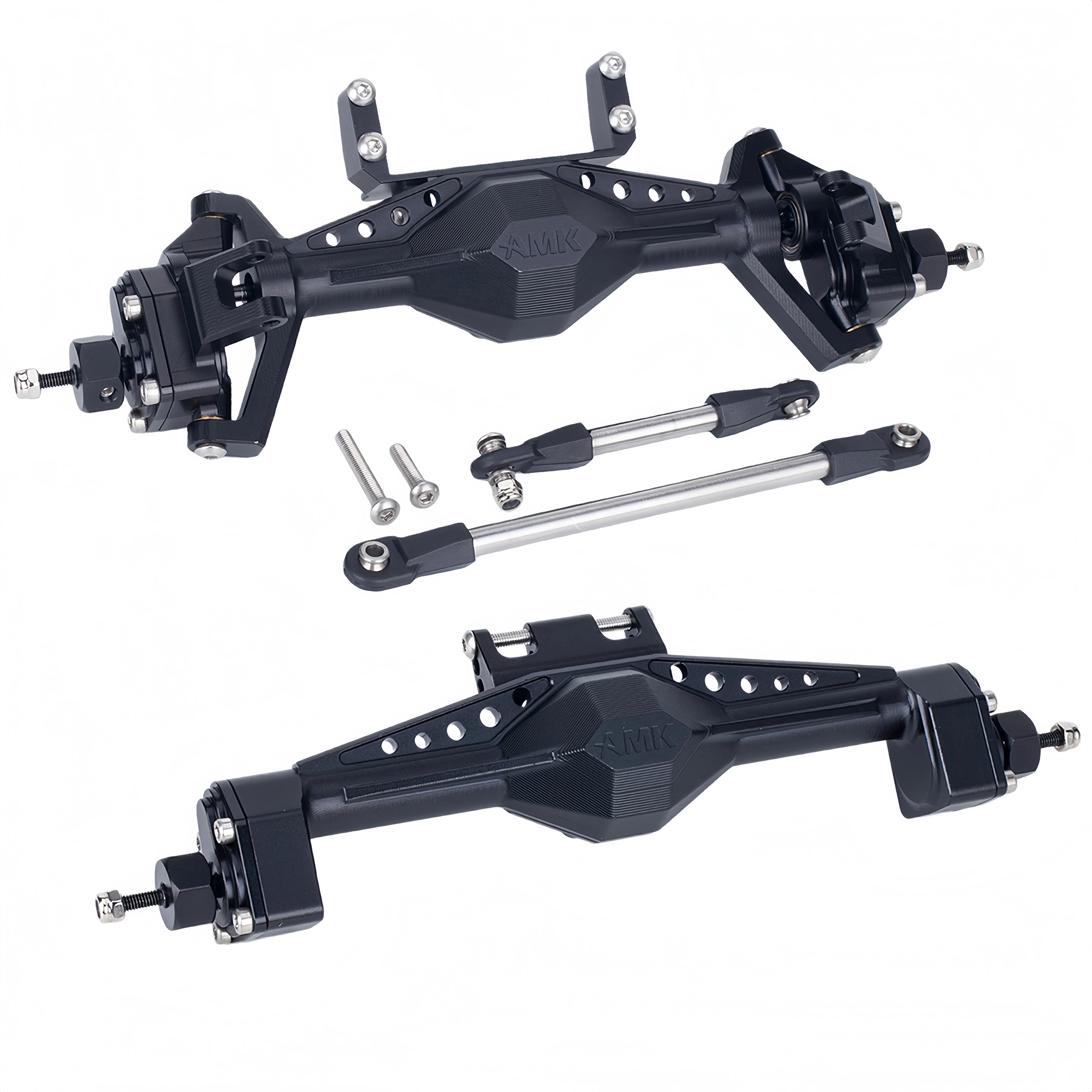 UTB18 CNC-Aluminium-Portalachsen-Set – Komplettes Upgrade für die Vorder- und Hinterachse des Axial UTB18 Capra 1/18 RC-Crawler, Gesamtgewicht 335 g.