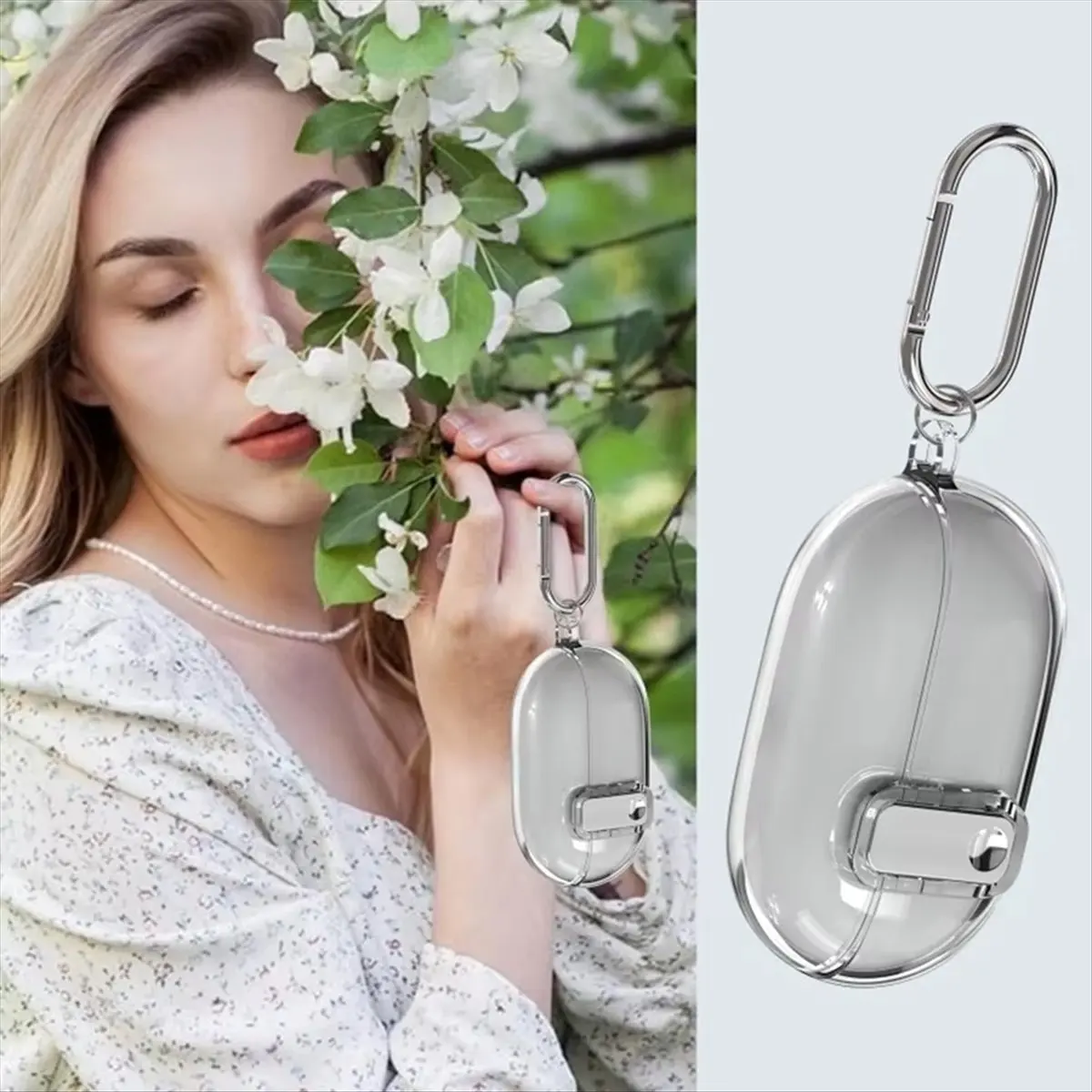 【ELEVATE LIFE】Lock Buckle Case for Solo Buds Transparent Electroplated Button Protection Soft Case for Solo Buds Cover,A