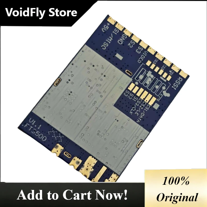 VoidFly 1PCS FT3500 Receiver 3.3GHz VRX 64CH FPV Analog Image Transmission Wireless Video Receiving Module Supports 22mv/dBm RSS