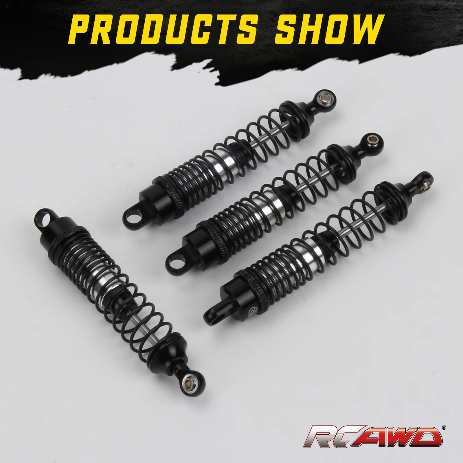 RCAWD 4pcs Alloy Front Rear Shock Absorber Damper for 1/10 Redcat Blackout SC PRO XTE XBE PRO SCPRO ShockAbsorber Upgraded Part