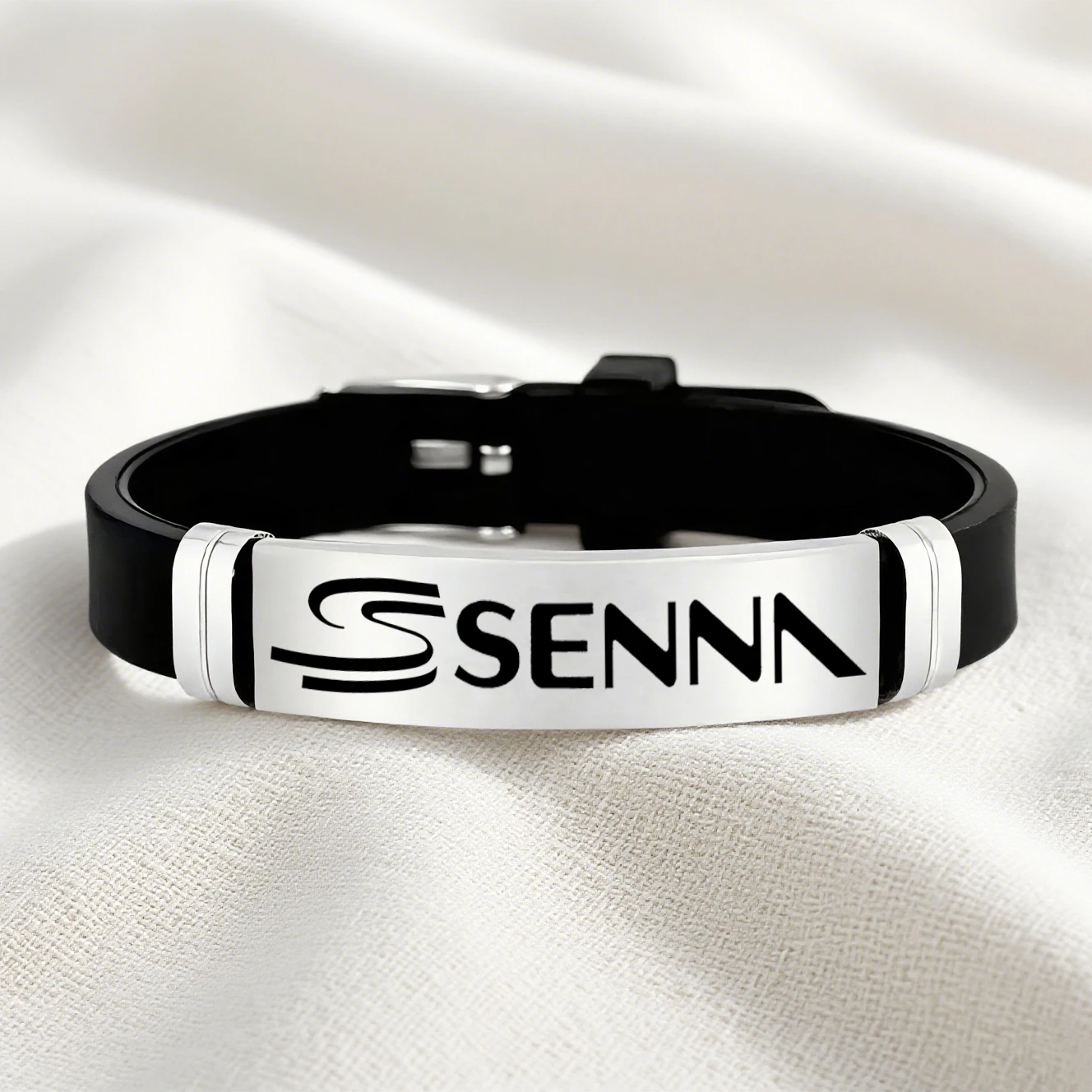 acessorios-masculinos-e-femininos-com-logotipo-senna-commuta-pulseira-estilo-esportivo-moderno-escultura-em-placa-de-identificacao-em-aco-inoxidavel