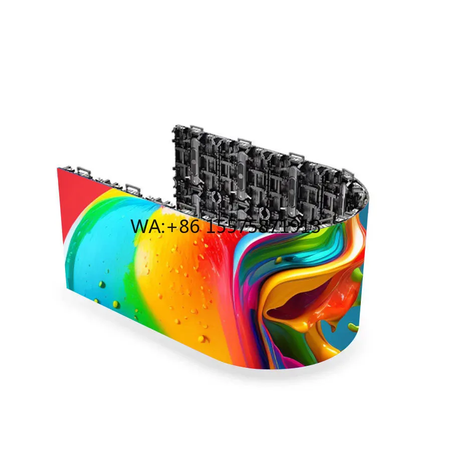 Factory  P2 P1.8 P1.5 2.5 Flexible LED Module Indoor Advertising Can Be Bent Cylindrical Curved Soft LED Display