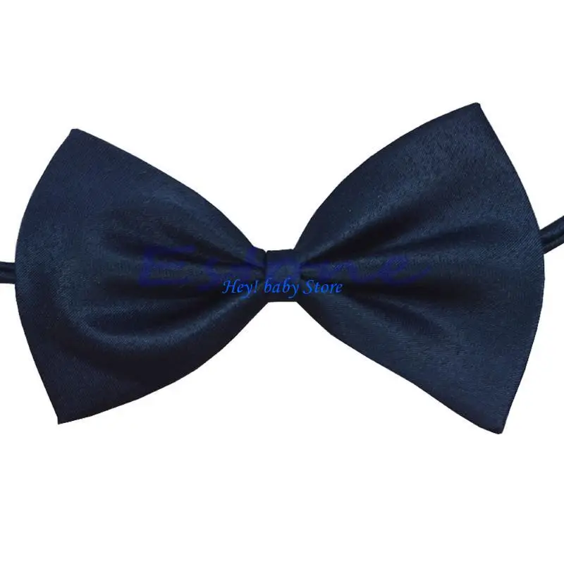 

Q1FE Lot Children Girls Boys Toddlers Bowtie Pre Tied Wedding Bow Tie Plain Necktie