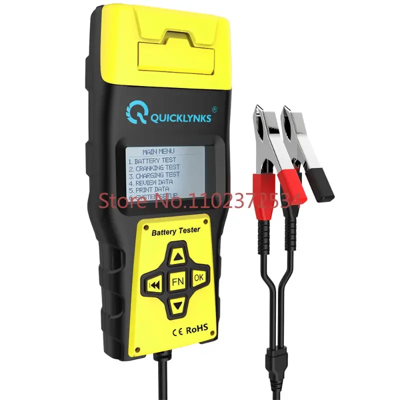 

12V/24V Battery Tester Auto Battery Analyzer Auto Battery Tester Heavy Duty Truck, Motorcycle, RV with Built-in Printer