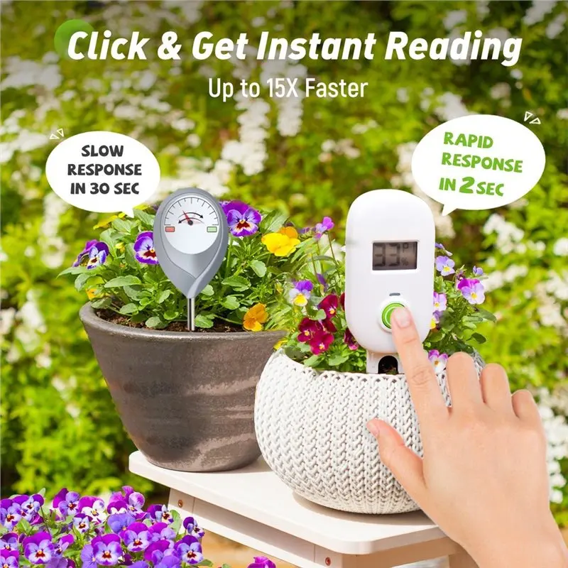 [NEWA64Z!】 Intelligence Digital Wireless Plant Moisture Meter Soil Hygrometer Sensor Real-Time Humidity Monitoring Tester