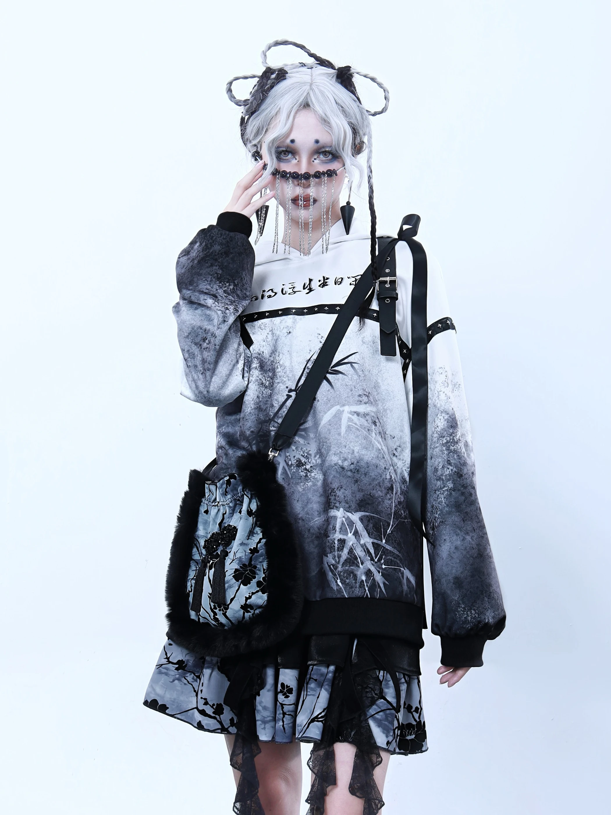 

Свободная бархатная толстовка с капюшоном градиентного цвета, весна для женщин