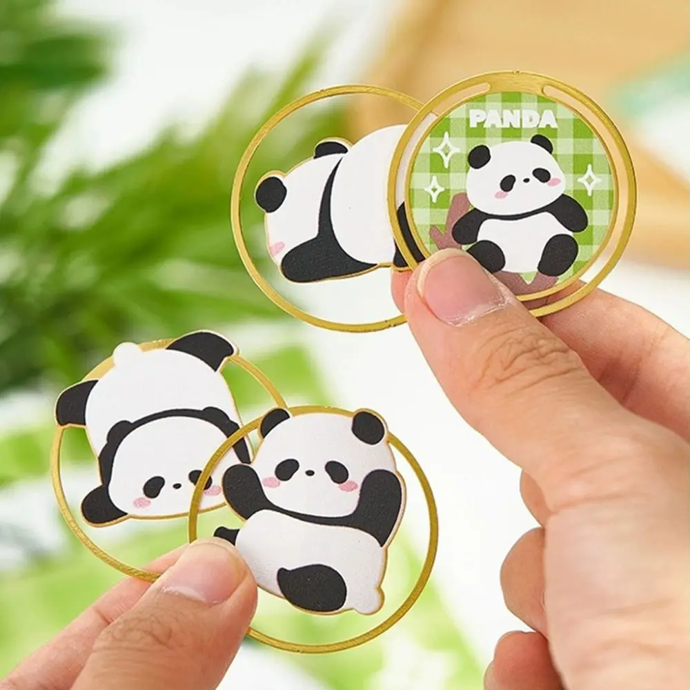 

4Pcs Book Accessory Kawaii Panda Brass Bookmark Cute Classical Metal Bookmark Creative Chinese Style Bookmark School