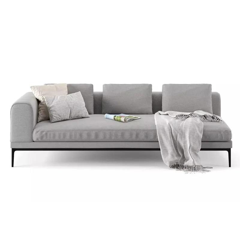 

Угловой диван для гостиной, комбинированный, для малогабаритной квартиры, из хлопка и льна, большой, плоский, высококачественный диван.