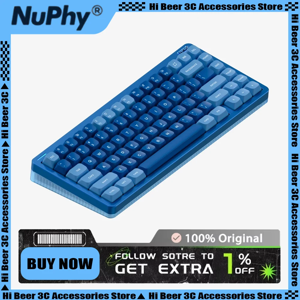 Nuphy Halo75 V2 Mechanical Keyboard Three Mode Hot Swap Wireless Gaming Keyboard Gasket Pc Gamer Accessories Mac Support Via/Qmk