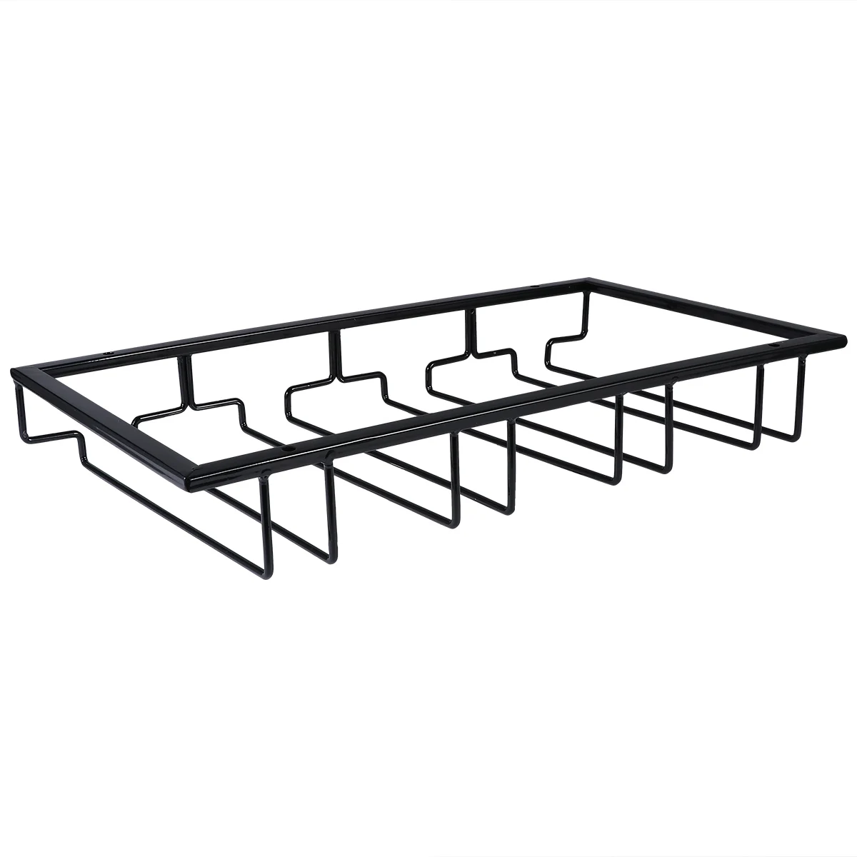 

Black Iron Art 4-Slot Wine Glass Hanger Rack for Bar Home Glass Cup Holder Wine Goblet Organizer Cup Stand