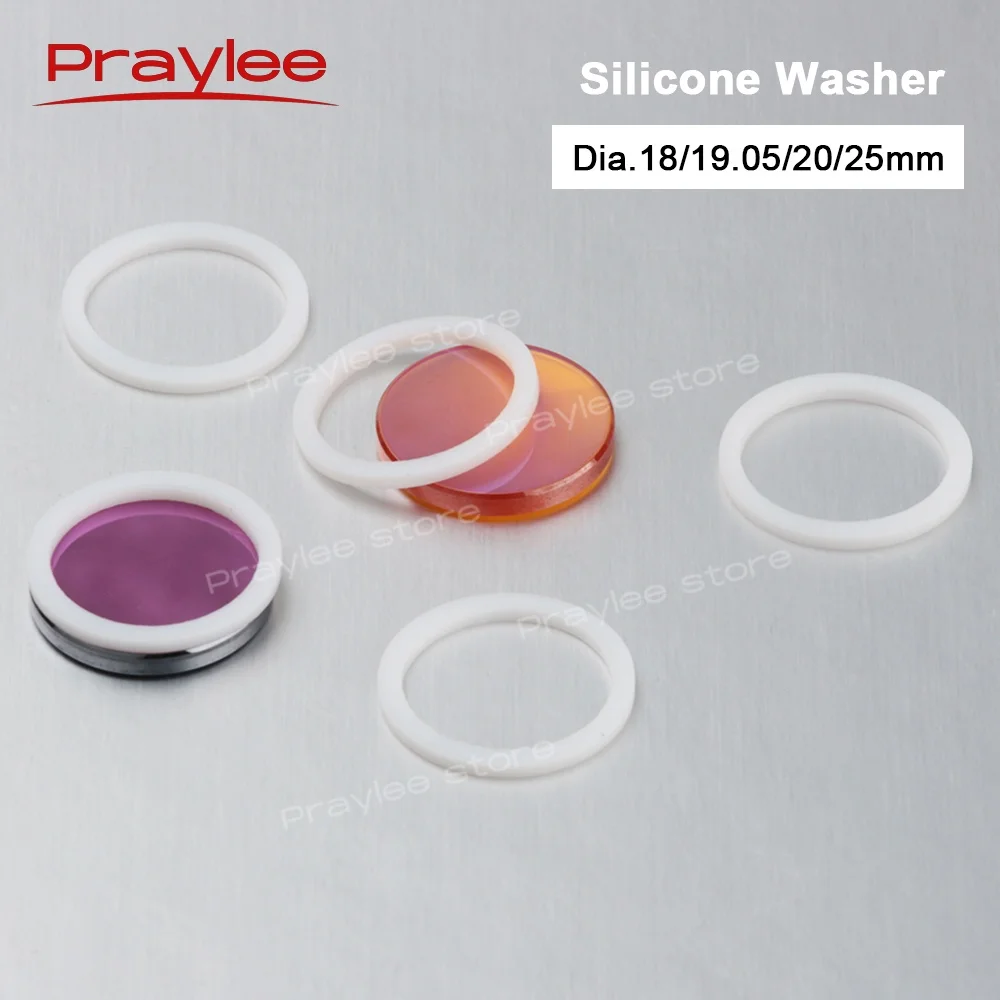 CO2 Laser Focus Lens Silicone Washer 5pcs Dia18 19.05 20 25mm Heat-resistant for CO2 Laser Focusing Lens