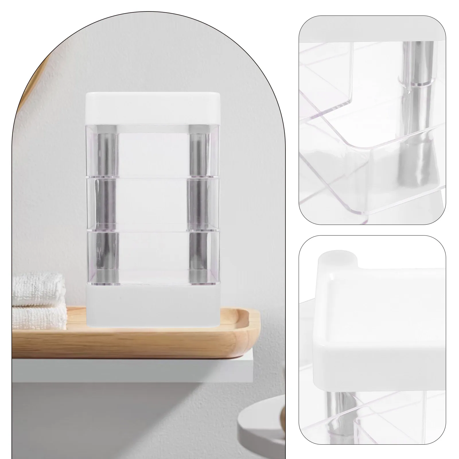 

Clear Multi Layer Jewelry Storage Box Transparent Organizer Container For Earrings Necklaces Hairpins Desktop Home Use
