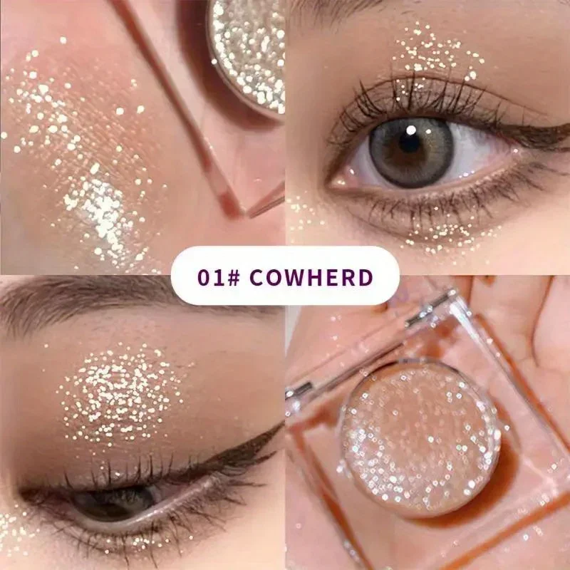 Glitter Eyeshadow Earth Tones Long Lasting Waterproof Eyeshadow Pearlescent Glitter Shimmer Eye Shadow Makeup Cosmetics