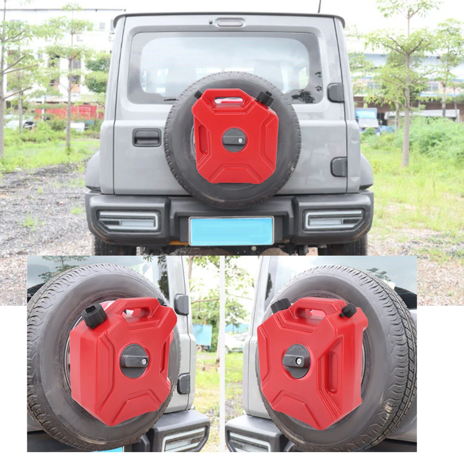 5L 1.3 Gallons Reserve Fuel Tank Large Capacity Portable Gas Petrol Container for Cars Motorcycles UTV ATV Off Road