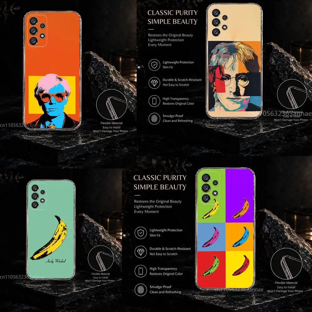 Funda para teléfono A-Andy W-Warhol Art Banana para Samsung Galaxy S21 22 23 24 S25 Ultra PlusS20 FE S10 Plus
