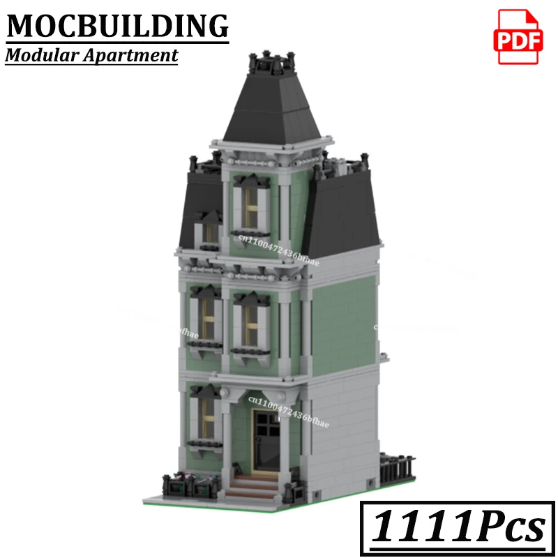 Modular Apartment Blocks Model MOCBUILDING Bricks City Street View MOC House Blocks Home Construction Assembly Toys Gifts