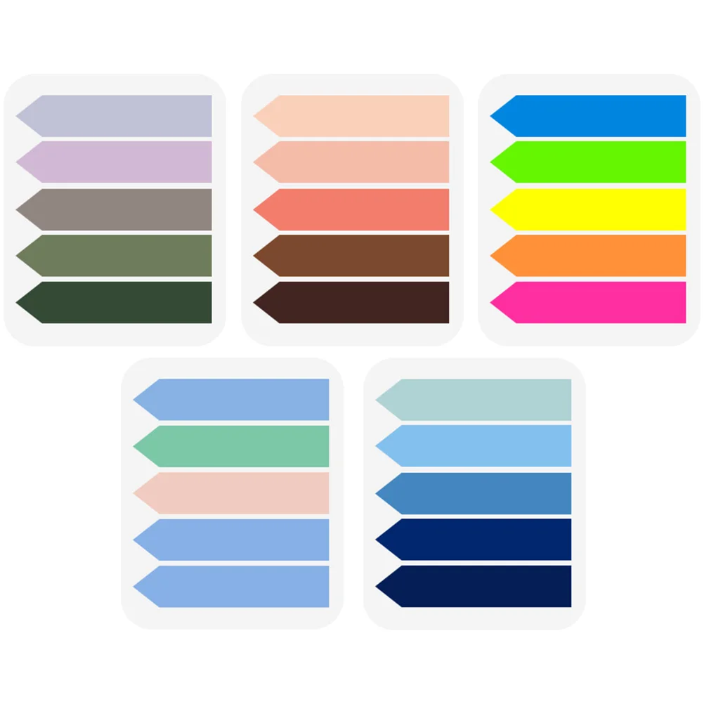 

Colorful Fluorescent Index Tabs Pet Material Smooth Writing Page Marker Stickers For School Office Book Reading Memo Pad