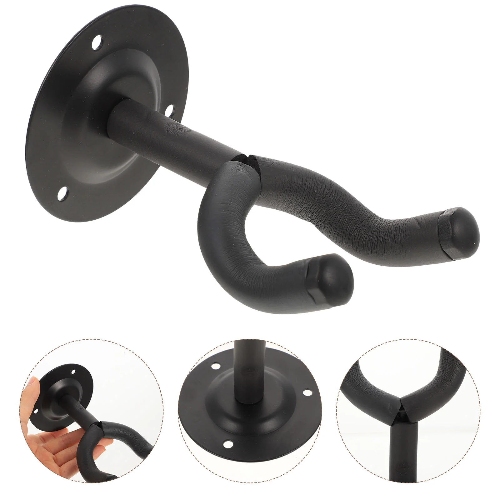 2 Sets Guitar Hook Wall Ukulele Hanger Household Iron Bass Holder Display Stand Mount for Shop