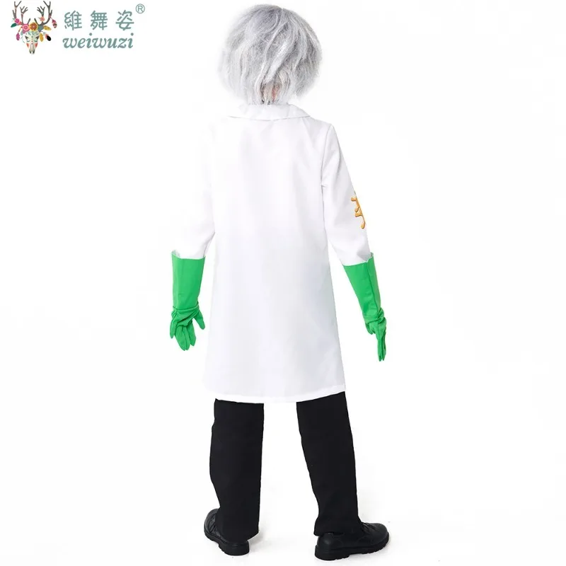 Disfraz de Cosplay para el Día de los niños, disfraz de científico loco Raving para niños y niñas, traje de bata de laboratorio, disfraz de fiesta de Carnaval y Halloween