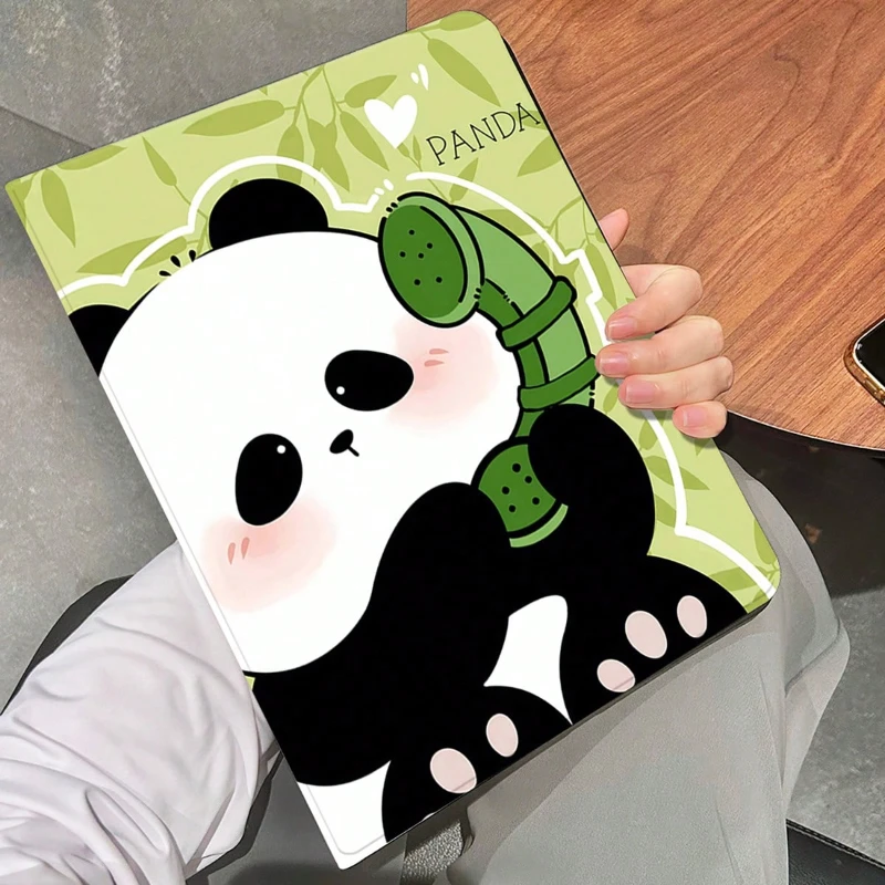 Cover Funda for IPad Air 5 4 10.9 Cases Pro 11 2nd 3rd 4th Ipad Mini6 8.3 Cute Calling Panda Smart Cover with Pencil Holder