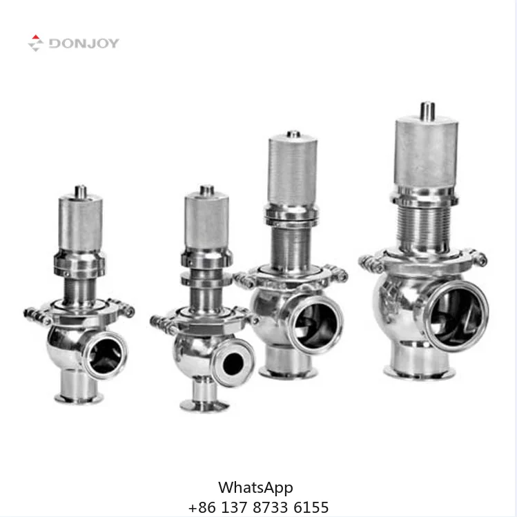 DONJOY 316L Pneumatic Sanitary Safety Relief Valve For Water Applications CE Certified