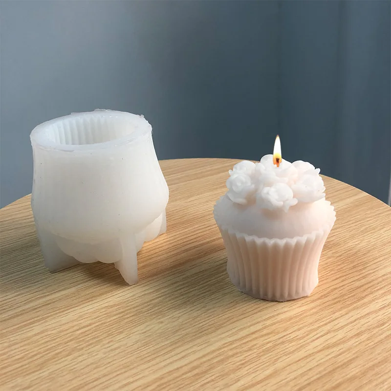 Seven Rose Paper Cups Cake Baking Silicone Mold Diy Muffin Cup Aromatherapy Candle Epoxy