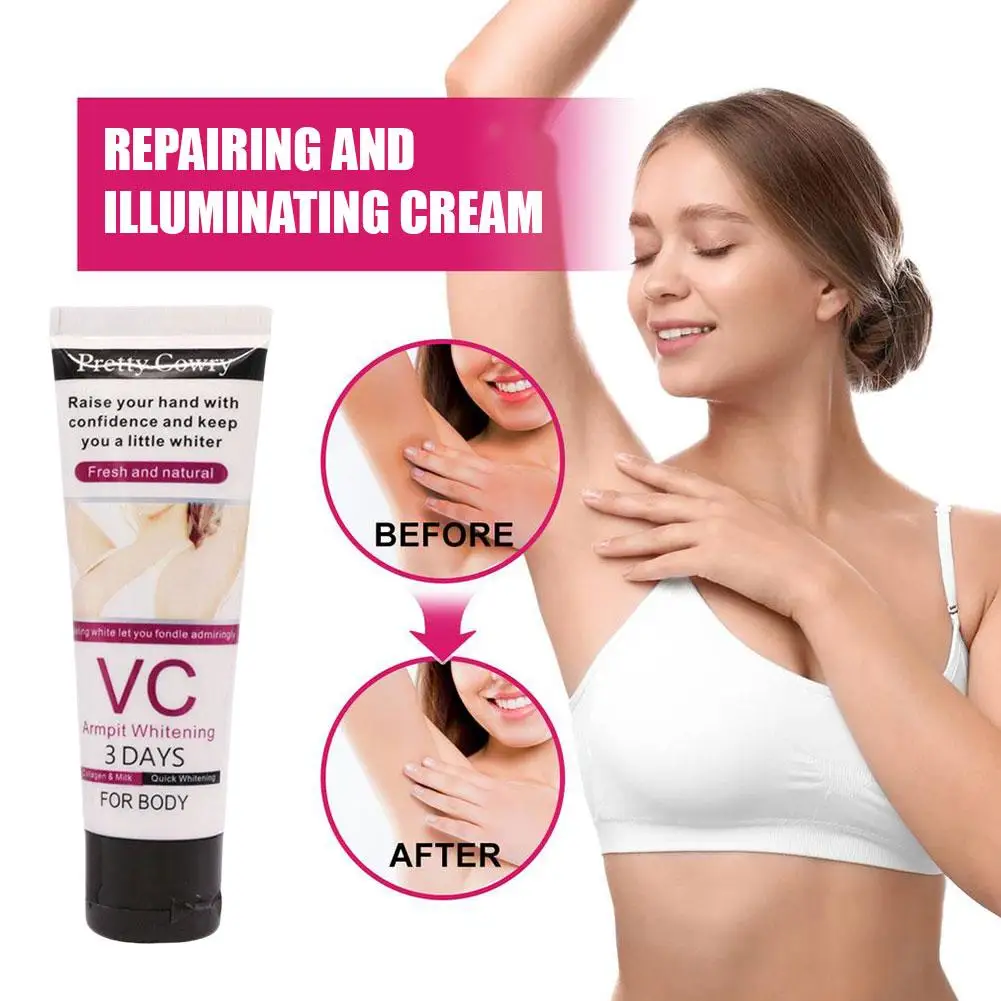 Armpit Body Whitening Cream Underarm Knee Dark Skin Bleaching Cream Moisturizing Brighten Body Lotion 50g For Women Men E0U0