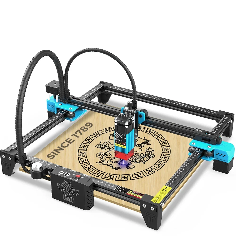 TWOTREES 새로운 TTS 5.5w 미니 CNC 다이오드 레이저 조각기 절단기, 목재 용 300x300 고속 Diy 3d 레이저 조각 기계