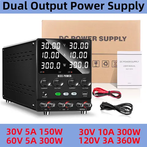 SPS3010-2KD DC 듀얼 채널 전원 공급 장치, 가변 랩 다중 출력 조정 시리즈 병렬 연결, 60V, 30V10A Best5 SPS3010-2KD DC 듀얼 채널 전원 공급 장치, 가변 랩 다중 출력 조정 시리즈 병렬 연결, 60V, 30V10A Best5