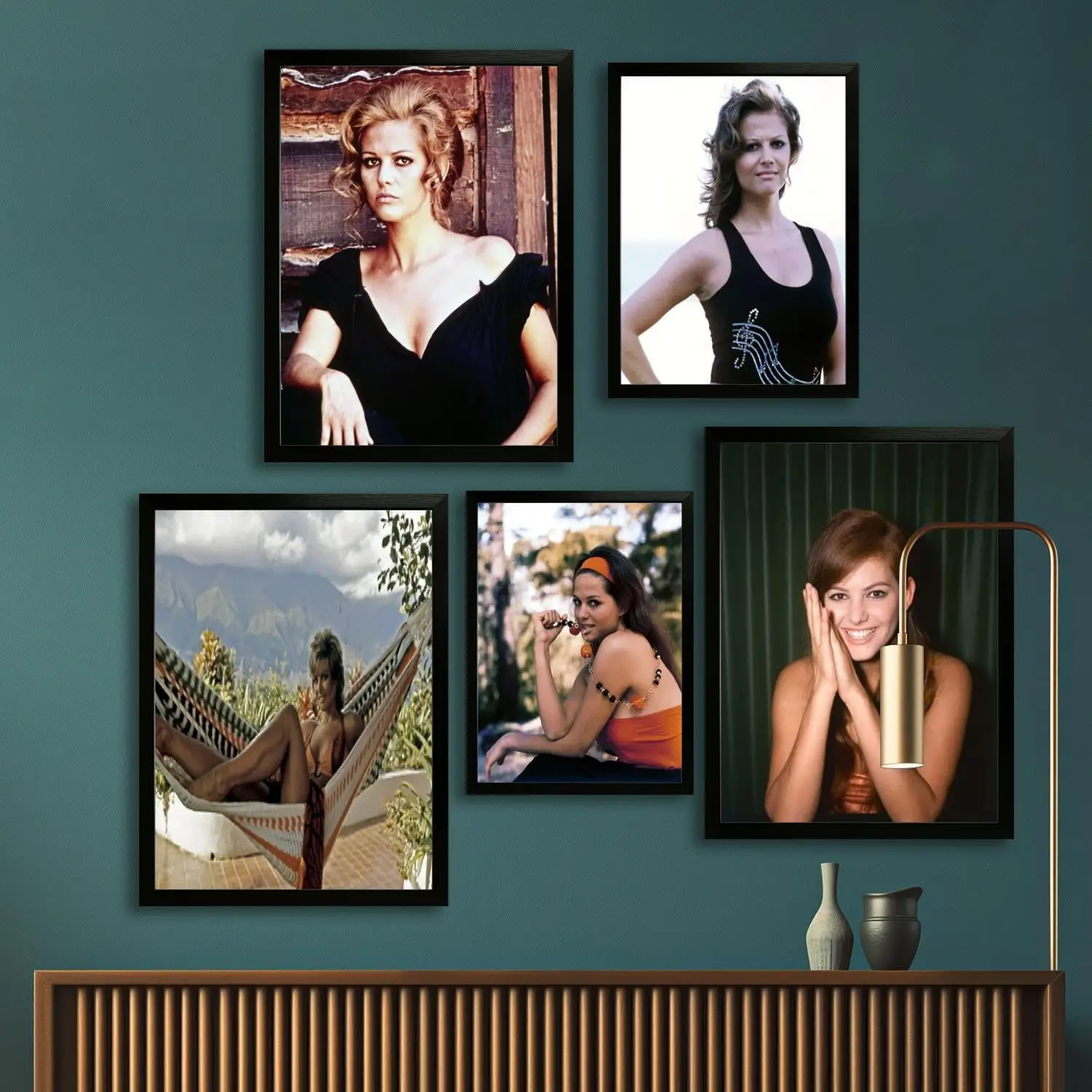 كلوديا كاردينال الممثل قماش ملصق فني وفن جدران، طباعة الصور، ديكور غرفة نوم الأسرة الحديثة، الملصقات، اللوحة الزخرفية