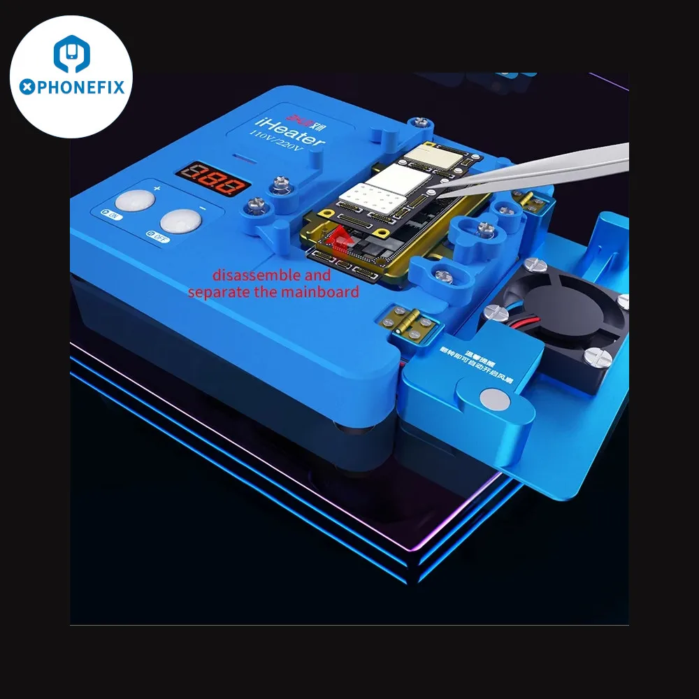 JC Aixun IHeater Intelligent Desoldering Station for IPhone X- 15Pro Max Chip CPU Fixture Motherboard Layered Heating Platform