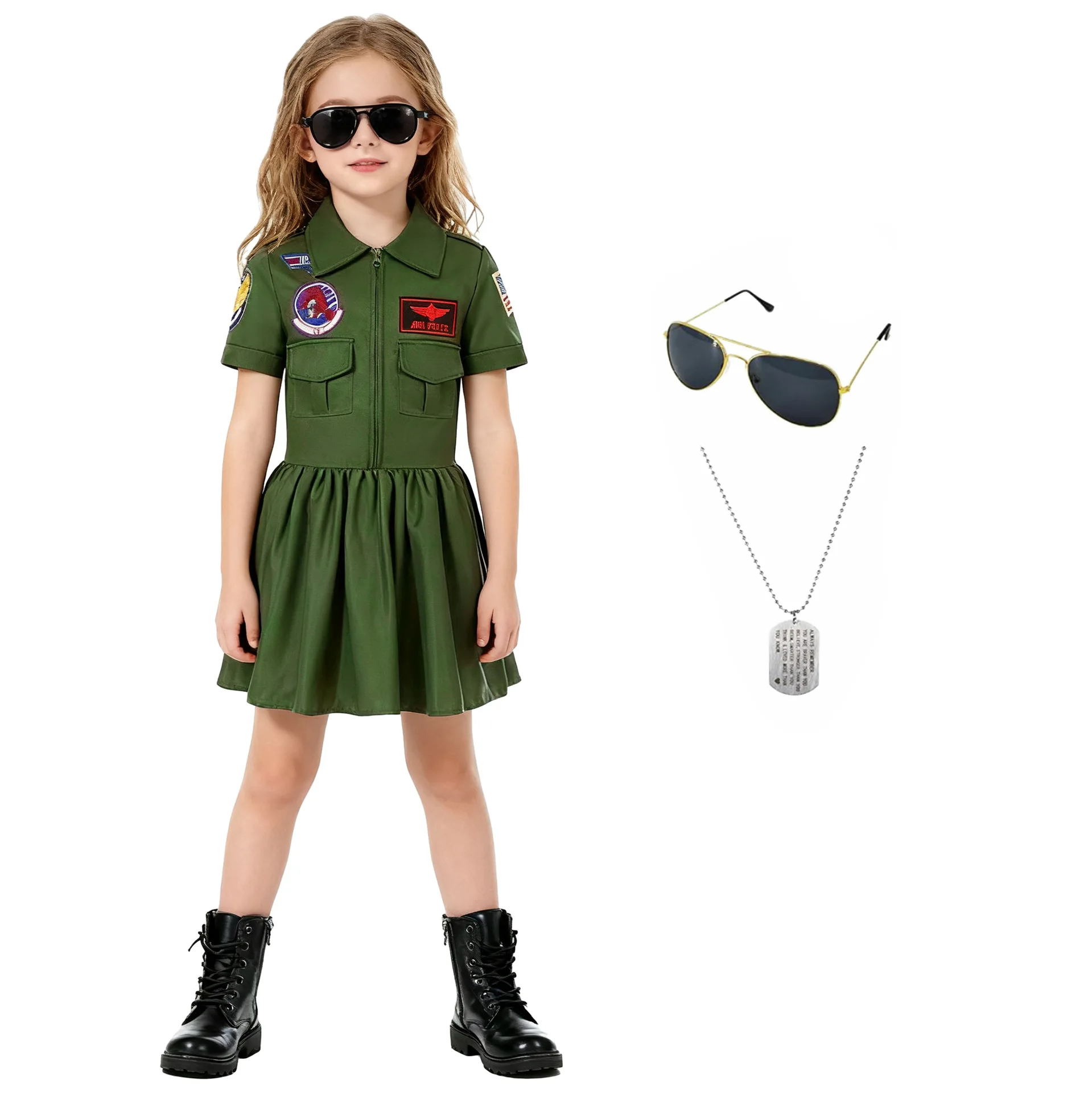 New Children's Occupation Costume Pilot Cosplay Fighter Suit Kindergarten Halloween Performance Costume