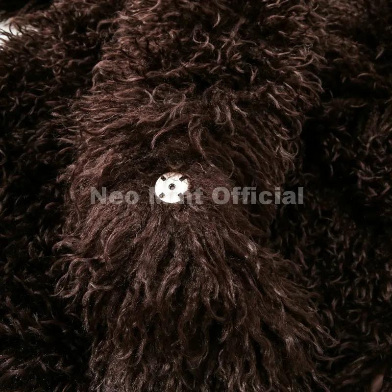 Neo Mint Winter 2025 Trend Burgundy Obsession Long Faux Mongolia Sheep Fur Jacket Coat Women Chic Lapel Collar Fluffy Overcoat