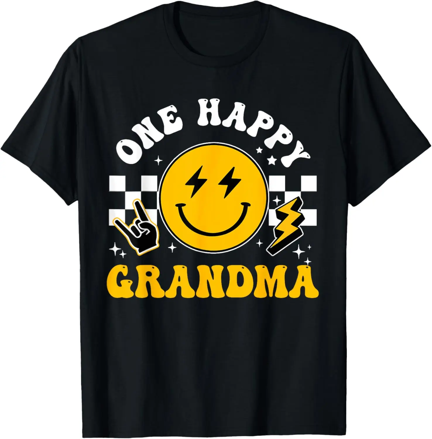 One Happy Dude 1st Birthday One Cool Grandma Family Matching T-Shirt