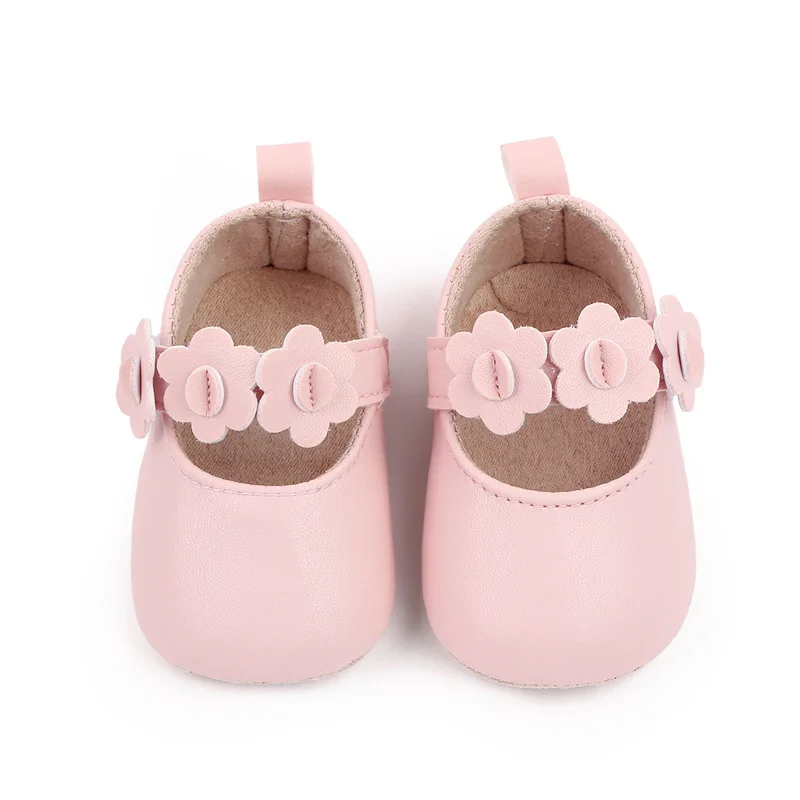 0-2 Years Baby Girls PU Leather Shoes Spring Autumn Flower Infant Toddler Little Girl First Walkers Newborn Crib Shoes