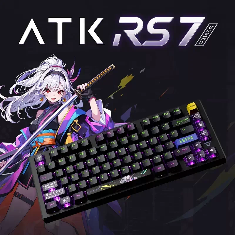 ATK RS7pro RGB Magnetic Axis Mechanical Keyboard VGN Aluminium Alloy Wired Keyboard 75% Layout Custom Hot Swap Game for Win/Mac