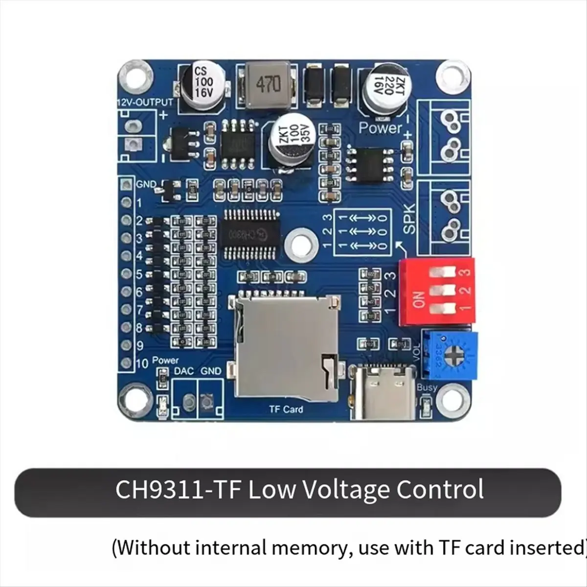 (BABQ) Industrial-Grade Voice Module Chip 20W High-Power Insert Background Music Boot Prompt Tone CH9311-TF Control Module