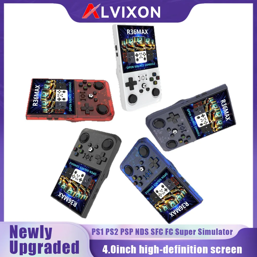 New R36max Open-Source Handheld Game Console with 4.0-Inch High-Definition Color Screen Arcade PSP Retro Game Console