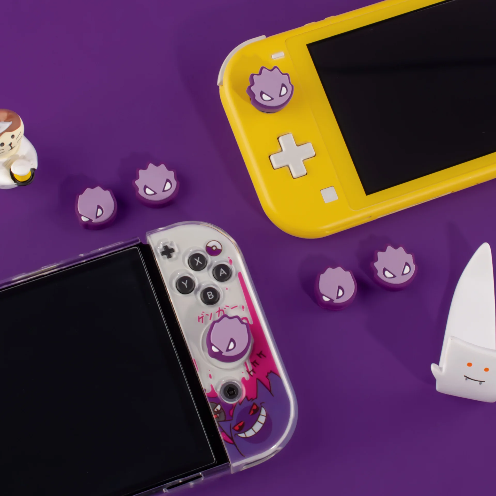 Mới Đáng Yêu Silicone Mềm Ngón Tay Cái Gậy Cầm Nắp Joycon Bao Bảo Vệ Cho Công Tắc Oled NS Lite Joy-Con Bộ Điều Khiển tự Dùng Ốp Lưng